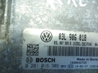 VW AUDI SKODA SEAT 2.0TDI CFF computer control unit 03L906018 0281016309