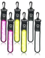 ODBLASKI ŚWIECĄCE LED ZESTAW 6 SZT ZAWIESZKA - RÓŻOWY ŻÓŁTY BIAŁY