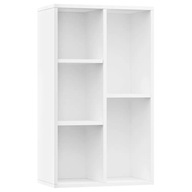 vidaXL Regál na knihy/skrinka, biely, 50x25x80 cm, drevotrieska