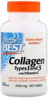 Doctor's Best Kolagén typu 1 a 3 1000mg 180 tabliet Collagen Types 1 & 3