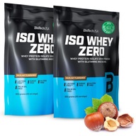 BIOTECH ISO WHEY ZERO 1000g SRVÁTKOVý IZOLÁT WPI EAA 2x500g Lieskový orech