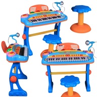 Elektronikus Orgona Zongora Set Szék Mikrofon Fényeffektek