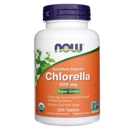 Now Foods CHLORELLA ORGANIC 500 mg 200t USA Detoks