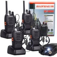 4x KRÓTKOFALÓWKI BAOFENG WALKIE TALKIE BF-888s PMR RADIOTELEFON DUŻY ZASIĘG