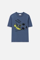 Chłopięca Koszulka 140 Niebieska T-shirt Z Piłką Nożną Coccodrillo WC4