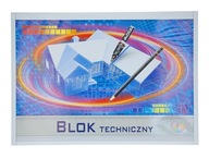 Blok 10ks technický biely A3