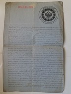 ŁĘCZYCA, carski dokument notarialny, rękopis 1890