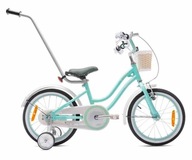 Rowerek dla dziewczynki 16 cali Heart bike miętowy