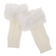 1 PARA DZIERGANYCH RĘKAWIC BEZ PALCÓW Z FUTERKOWYM MANKIETEM