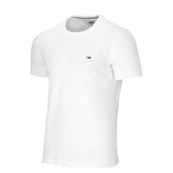 Tričko Tommy Jeans Pánske tričko Biela 100% Bavlna veľ. L