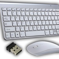 Klawiatura i Myszka Bezprzewodowa Mysz Zestaw USB Mini Slim Do Laptop PC TV