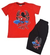 Komplet 122-128 7-8 Marvel Spiderman bluzka krótkie spodenki 2pak bawełna