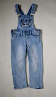 H&M Spodnie Ogrodniczki Jeans Kotek 98cm 2-3l