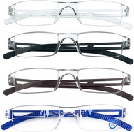 MMOWW Zestaw 4 par okularów do czytania bez oprawek +3.0 różne kolory