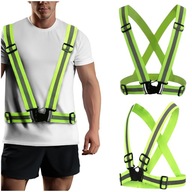 SZELKI ODBLASKOWE KAMIZELKA OSTRZEGAWCZE DO BIEGANIA ROWER MOTOR ZIELONE