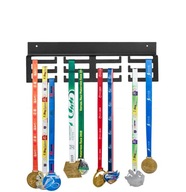 Metalowy wieszak na medale klasyczny uniwersalny 40cm czarny sport loft