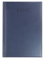 GRANATOWY Kalendarz książkowy dzienny A4 2024 TURY