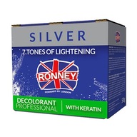 Bezprašný zosvetľovač vlasov s keratínom Ronney Silver with Keratin 500g