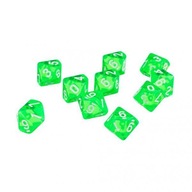 D10 Green Ten Sided Gem Dice for RPG &