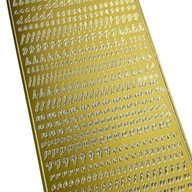 STICKERS DEKORÁCIÓS MATRICÁK kisbetűk arany