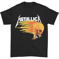 TRIČKO Metallica Flaming Skull Cotton T-Shirt