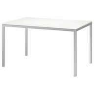 IKEA TORSBY Stôl chróm lesklý biely 135x85 cm