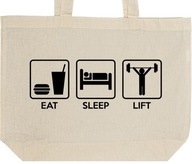 EAT SLEEP LIFT torba zakupy prezent