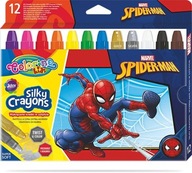 Gélové pastelky vyťahovacie Spiderman Colorino Kids 12 farieb