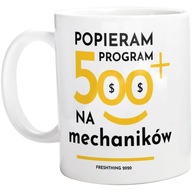 Program 500 plus na mechaników Kubek Biały