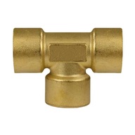 Sárgaréz T idom 1/4" külső menettel - 1/4" belső menettel - 1/4" belső menettel