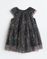H&M tiulowa sukienka w błyszczące gwiazdki 74