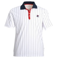 Koszulka tenisowa Fila Polo Stripes biała r.XXL