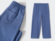 MANGO niebieskie spodnie dresowe joggersy culotte