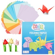 Papier do składania origami 200 kartek 15x15 cm różne kolory Kids Creative