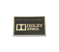 Emblemat DOLBY ATMOS THEATRE złota 290x190mm