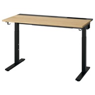 IKEA MITTZON Písací stôl 120x60 cm dyha dub / čierna