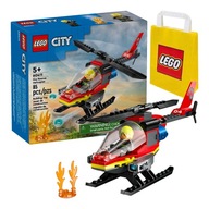 LEGO City Straż - Strażacki Helikopter Ratunkowy (60411) + Torba Prezentowa