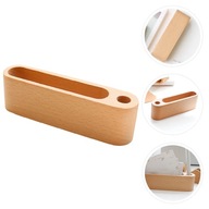 Counter Business Card Case Pen Hole Office Table Top Display Stand Wood