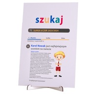 PREZENT SUPER UCZEŃ PLAKAT Z IMIENIEM ZAKOŃCZENIE ROKU SZKOLNEGO