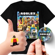 ZESTAW 3W1 KOSZULKA DLA DZIECI TATUAŻE NAKLEJKI ROBLOX 164 JAKOŚĆ