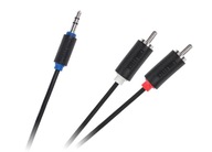 Kábel Cabletech KPO3952-3 minijack (3,5 mm) - 2x RCA (cinch) 3 m