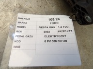 Ford Fiesta MK5 accelerator pedal 6PV008567-00 2S61-9F836-AA