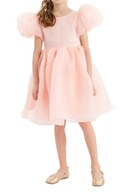Elegantné šaty pre dievčatá - Sara ružová, 104