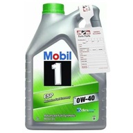 Motorový olej Mobil ESP X3 5 l 0W-40 + PRÍVESOK SERVISNÝ LIST NA VÝMENU OLEJOVÝCH FILTROV