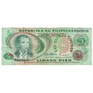 Banknot, Filipiny, 5 Piso, undated (1969), KM:143b