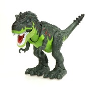 Dinozaur T-REX elektroniczny chodzi ryczy zielony zabawka dla dzieci