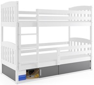 Łóżko piętrowe dla dzieci Kubuś1 Stelaż + Materac