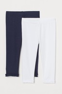 H&M 2pack krótkie legginsy 3/4 długość 110 cm