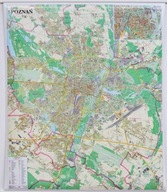 POZNAŃ MAPA ŚCIENNA PLAN MIASTA 1:20 000 Demart