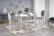 RINGO stôl biely okrúhly rozkladací (102-142x102x76 cm)